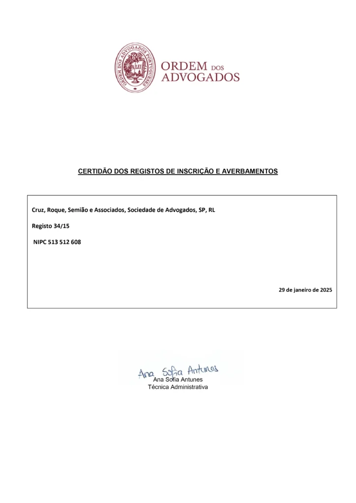 Certidão CRS OA-01