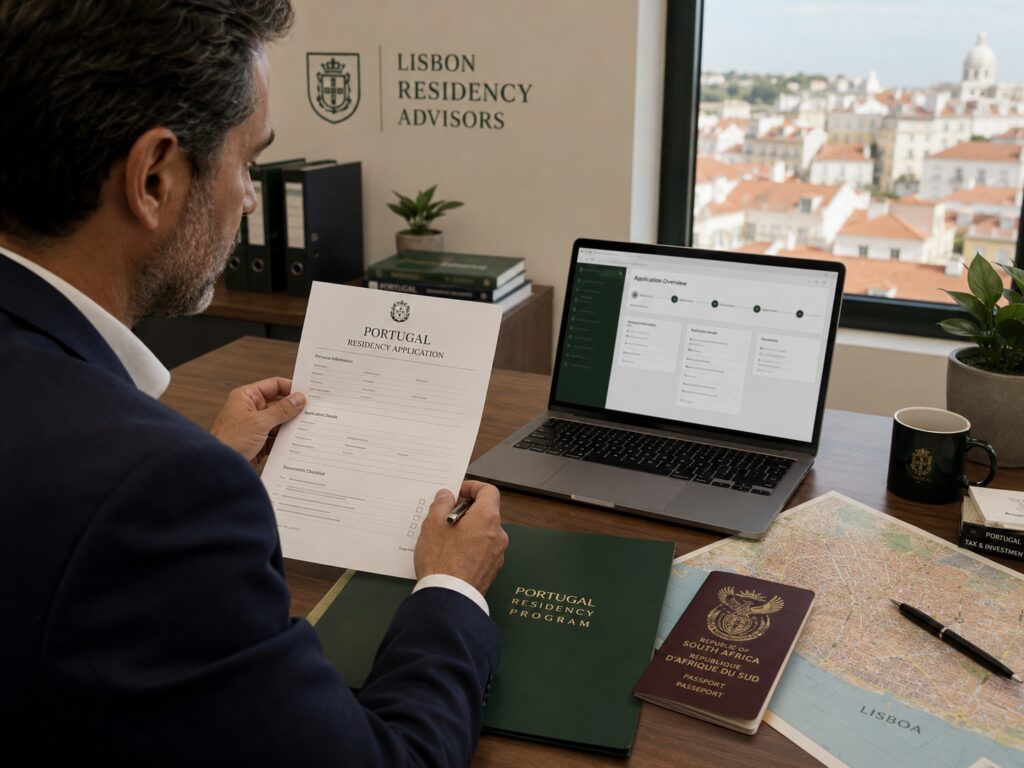 Portugal Golden Visa for South Africans application documents and passport