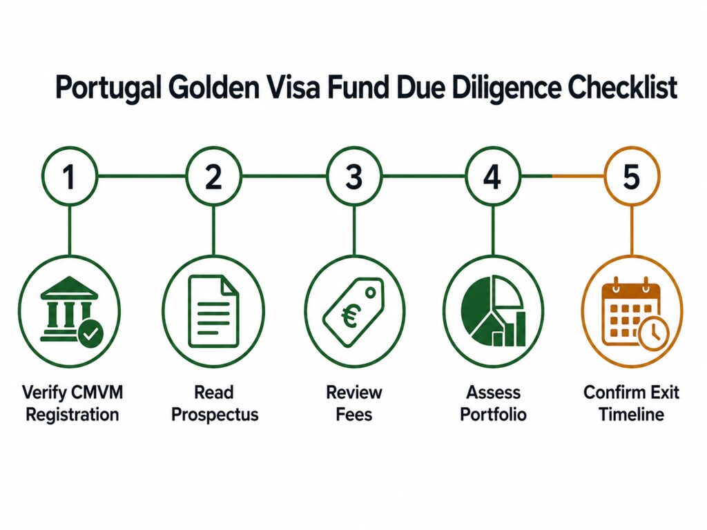 Due diligence checklist before choosing a Portugal Golden Visa fund