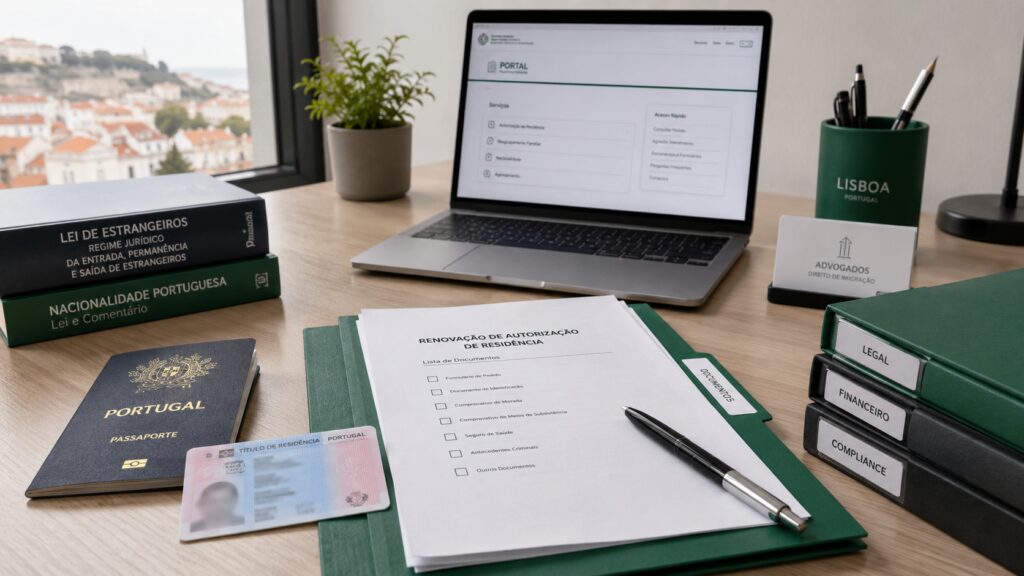 Portugal Golden Visa renewal documents and residence permit card